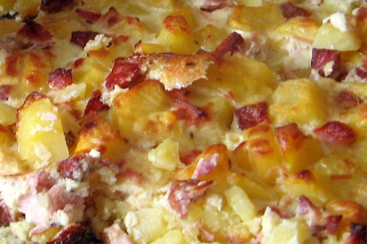 Zapečené brambory s Frýdečankou